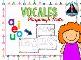 Vista previa - Hojas de trabajo - Plantillas para plastilina de vocales preescolar y kinder - página 1