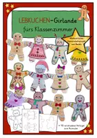 Vorschau - Mal- und Bastelvorlagen - Lebkuchen-Girlande - Bastelprojekt - Deckblatt