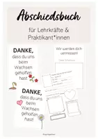 Vorschau - Arbeitsblätter - Abschiedsbuch - Lehrkräfte & Praktikant*innen - Deckblatt