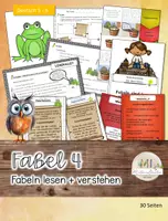 Vorschau - Stundenentwürfe - Fabeln 4_Fabel lesen und verstehen - Deckblatt