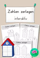 Vorschau - Arbeitsblätter - schönes Zahlenhaus Sparpaket - Zahlen zerlegen - Seite 1