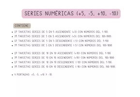 Vista previa - Refuerzo / NEE / Materiales de apoyo - Series numéricas +5, -5, +10, -10 del 1-1000 - página 1