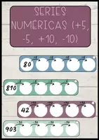 Vista previa - Refuerzo / NEE / Materiales de apoyo - Series numéricas +5, -5, +10, -10 del 1-1000 - Portada