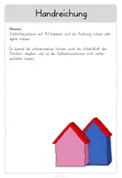 Vorschau - Arbeitsblätter - Zahlenhausstrasse - kreativer Einsatz der Zahlenhäuser - Seite 1
