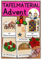 Vorschau - Poster - Advent & Adventsbräuche Grundschule TAFELMATERIAL - Deckblatt