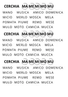 anteprima - Esercizi - MA ME MI MO MU esercizi di completamento e riconoscimento - Pagina 1
