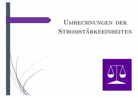 Vorschau - Arbeitsblätter - Umrechnungen der Stromstärkeeinheiten | Mathematik | 26 Spalten - Seite 1