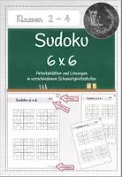 Vorschau - Arbeitsblätter - Sudoku 6x6 - Deckblatt