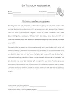 Vorschau - Merkblätter - Abschreibtext - ein Text zum Nachdenken - Schwimmsachen vergessen - Seite 3