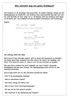 Vorschau - Arbeitsblätter - Wie schreibt man ein gutes Drehbuch - Deckblatt