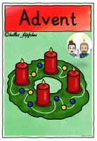 Vorschau - Poster - Advent Grundschule Kostenlose Bildkarte FREEBIE - Deckblatt