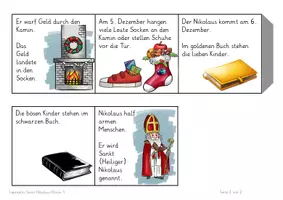 Vorschau - Arbeitsblätter - Ethik Sankt Nikolaus Kl. 1 Leporello u. Bildkarten - Seite 3