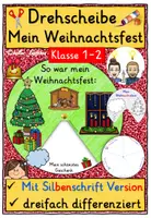 Vorschau - Arbeitsblätter - Weihnachten Kl. 1-3 Drehscheibe Rückblick Mein Weihnachtsfest - Deckblatt