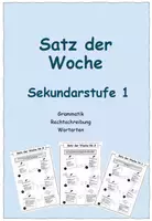 Vorschau - Arbeitsblätter - Satz der Woche Nr.3 - Sekundarstufe I Deutsch - Deckblatt