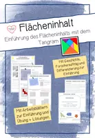 Vorschau - Unterrichtsreihen - Flächeninhalt - Einführung des Flächeninhalts mit dem Tangram - Deckblatt