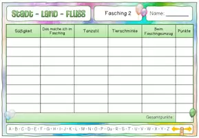 Vorschau - Spiele - Stadt-Land-Fluss zum Thema Fasching / Karneval - Seite 3