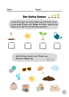 Vorschau - Arbeitsblätter - Arbeitsmaterial zur Lektüre "Der kleine Samen" - Seite 1