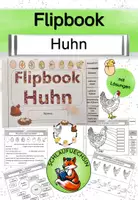 Vorschau - Arbeitsblätter - Flipbook Huhn Klasse 2 3 - Deckblatt