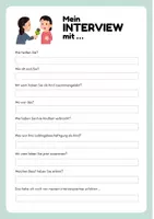 Vorschau - Arbeitsblätter - Ein Interview führen - Deckblatt