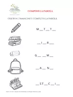 anteprima - Esercizi - Attività di letto-scrittura - Pagina di copertina