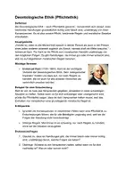 Vorschau - Merkblätter - Deontologische Ethik - Handout - Seite 1