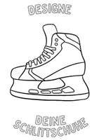 Vorschau - Arbeitsblätter - Schlittschuhe Winter Ferien zum Designen Ausmalen - Seite 3