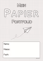Vorschau - Arbeitsblätter - Papier entdecken – Portfolio-Deckblatt & Inhaltsverzeichnis für die Unterrichtseinheit - Seite 1