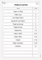 Vorschau - Arbeitsblätter - Papier entdecken – Portfolio-Deckblatt & Inhaltsverzeichnis für die Unterrichtseinheit - Seite 2