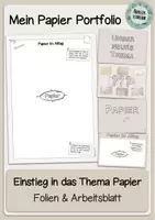 Vorschau - Arbeitsblätter - Papier entdecken – Einstieg mit Bildimpuls & Mindmap - Deckblatt