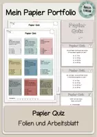 Vorschau - Arbeitsblätter - Papier entdecken – Quiz mit Arbeitsblatt & Präsentationsfolien - Deckblatt