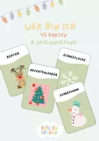 Vorschau - Spiele - „Wer bin ich?“ – Weihnachtsspiel mit 45 Karten - Deckblatt