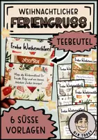 Vorschau - Mal- und Bastelvorlagen - Feriengruß Weihnachten (für Schüler oder Kollegen) - Deckblatt