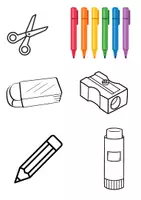 anteprima - Esercizi - school objects - Pagina di copertina