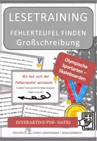 Vorschau - Fördermaterial/Inklusion - Olympia Spezial - Skateboard: Fehlerteufel Lesekarten Großschreibung - Seite 1
