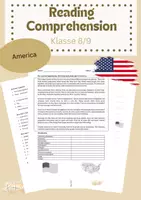 Vorschau - Arbeitsblätter - Reading Comprehension AMERCIA The Land of Opportunity Klasse 8/9 - Deckblatt