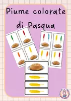 anteprima - Flashcard - Piume colorate di Pasqua - Pagina di copertina
