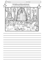 Vorschau - Arbeitsblätter - Schreiben zu Bildern Weihnachten Klasse 2, 3, 4, Wimmelbild Wichtel - Seite 3