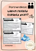Vorschau - Fördermaterial/Inklusion - Partnerdiktat: Warum frieren Eisbären nicht? - Deckblatt