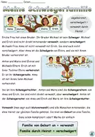 Vorschau - Arbeitsblätter - Meine Schwiegerfamilie - Meine Familie Wortschatz und Erklärungen DaZ / Deutsch - Seite 1