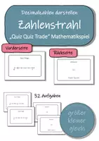 Vorschau - Spiele - Dezimalzahlen am Zahlenstrahl - Quiz Quiz Trade (Mathematikspiel) - Deckblatt