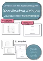 Vorschau - Arbeitsblätter - Koordinaten - Quiz Quiz Trade (Mathematikspiel) - Deckblatt
