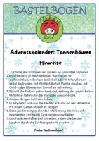 Vorschau - Mal- und Bastelvorlagen - Bastelbogen: Adventskalender - Tannenbäume - Seite 1