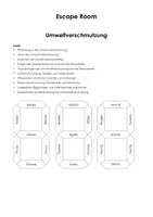 Vorschau - Stundenentwürfe - Escaperoom "Umweltverschmutzung" - Deckblatt