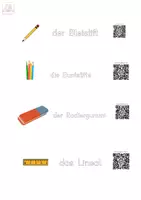 Vorschau - Arbeitsblätter - Wortschatz "Schulsachen" Arbeitsheft und Tafelmaterial - Seite 3