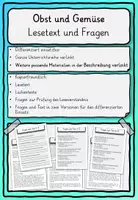 Vorschau - Stundenentwürfe - Materialpaket Pflanzen Obst Gemüse - Seite 1