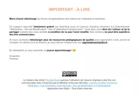 Aperçu - Affichage - Les fiches récapitulatives des lettres de l'alphabet - Page 2