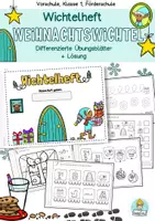 Vorschau - Unterrichtsreihen - Wichtel Miniheft Weihnachten Lernheft Arbeitsblätter Vorschule, Klasse 1, Förderschule - Deckblatt