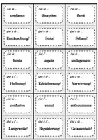 Vorschau - Spiele - "Ich habe - Wer hat?" (Französisch-Vokabelspiel): Sentiments et émotions - Seite 1