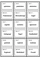 Vorschau - Spiele - "Ich habe - Wer hat?" (Französisch-Vokabelspiel): Sentiments et émotions - Seite 3