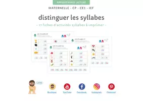 Aperçu - Feuilles d'exercices - Les 17 fiches d'activités syllabes - Page 1